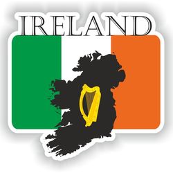 ireland sticker flag mf for laptop book fridge guitar motorcycle helmet toolbox door pc boat