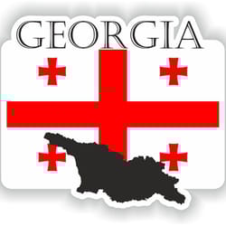 georgia sticker flag mf for laptop book fridge guitar motorcycle helmet toolbox door pc boat