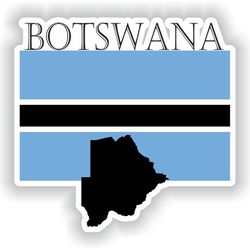 botswana sticker flag mf for laptop book fridge guitar motorcycle helmet toolbox door pc boat