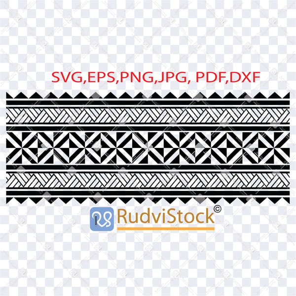 Polynesian Band Tattoo / Polynesian Svg / Samoa Svg / Tribal - Inspire ...