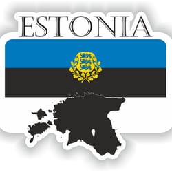 estonia sticker flag mf for laptop book fridge guitar motorcycle helmet toolbox door pc boat
