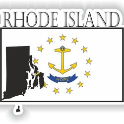 rhode island sticker flag mf for laptop book fridge guitar motorcycle helmet toolbox door pc boat