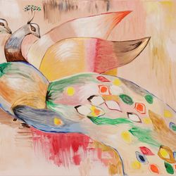 peacocks printable download kid wall art birds digital