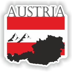austria sticker flag mf for laptop book fridge guitar motorcycle helmet toolbox door pc boat
