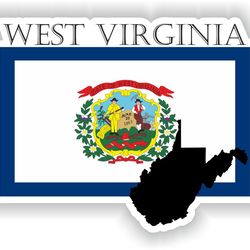 west virginia sticker flag mf for laptop book fridge guitar motorcycle helmet toolbox door pc boat