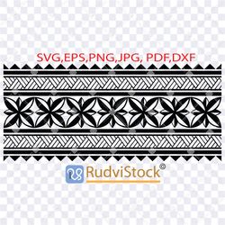Polynesian tattoo stencil arm band. Polynesian Band Tattoo, Svg Cut File, Instant Download Digital Files.