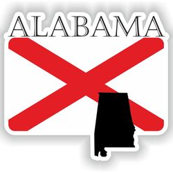 alabama sticker flag mf for laptop book fridge guitar motorcycle helmet toolbox door pc boat