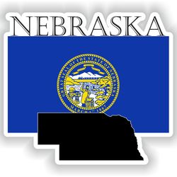 nebraska sticker flag mf for laptop book fridge guitar motorcycle helmet toolbox door pc boat