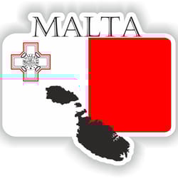 malta sticker flag mf for laptop book fridge guitar motorcycle helmet toolbox door pc boat