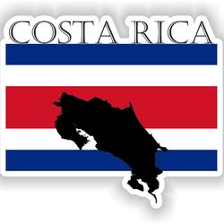 costa rica sticker flag mf for laptop book fridge guitar motorcycle helmet toolbox door pc boat