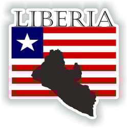 liberia sticker flag mf for laptop book fridge guitar motorcycle helmet toolbox door pc boat