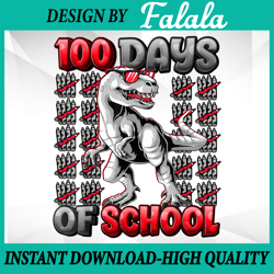 100 days of school t-rex png, kindergarten png, boys, happy 100 days of school, 100 days of school png, digital download