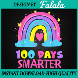 100 Days Smarter PNG, Happy 100th Day of School Rain, Happy 100 Days Of School, 100 days of school Png, Digital download