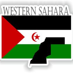 western sahara sticker flag mf for laptop book fridge guitar motorcycle helmet toolbox door pc boat
