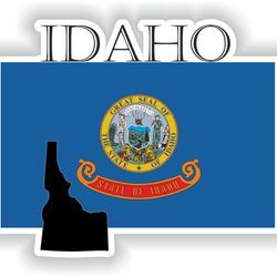 idaho sticker flag mf for laptop book fridge guitar motorcycle helmet toolbox door pc boat