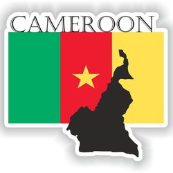 cameroon sticker flag mf for laptop book fridge guitar motorcycle helmet toolbox door pc boat