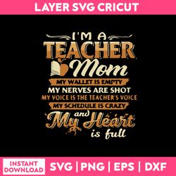 funny quotes svg, i may be wrong but i am a teacger & a mom so i doubt it svg