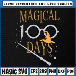 magical days of school png, 100th day 100 magic wizard png,100th day of school, digital download