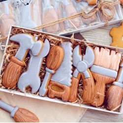 father's day tools cookie cutters custom stamp for cake topper gingerbread decor sugar cookies polimer clay