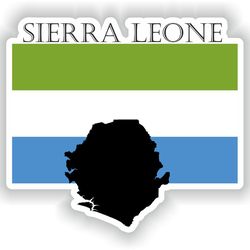 sierra leone sticker flag mf for laptop book fridge guitar motorcycle helmet toolbox door pc boat