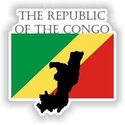 republic of congo sticker flag mf for laptop book fridge guitar motorcycle helmet toolbox door pc boat
