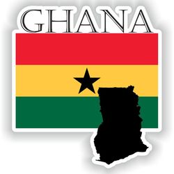 ghana sticker flag mf for laptop book fridge guitar motorcycle helmet toolbox door pc boat