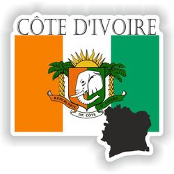 cote divoire sticker flag mf for laptop book fridge guitar motorcycle helmet toolbox door pc boat