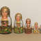 russian tradition painted wooden russian dolls 5 pieces
