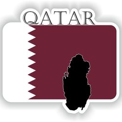 qatar sticker flag mf for laptop book fridge guitar motorcycle helmet toolbox door pc boat