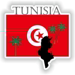 tunisia sticker flag mf for laptop book fridge guitar motorcycle helmet toolbox door pc boat
