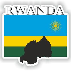 rwanda sticker flag mf for laptop book fridge guitar motorcycle helmet toolbox door pc boat
