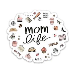 mom sticker | mom life decal | vinyl waterproof stickers for a hydro, laptop, etc