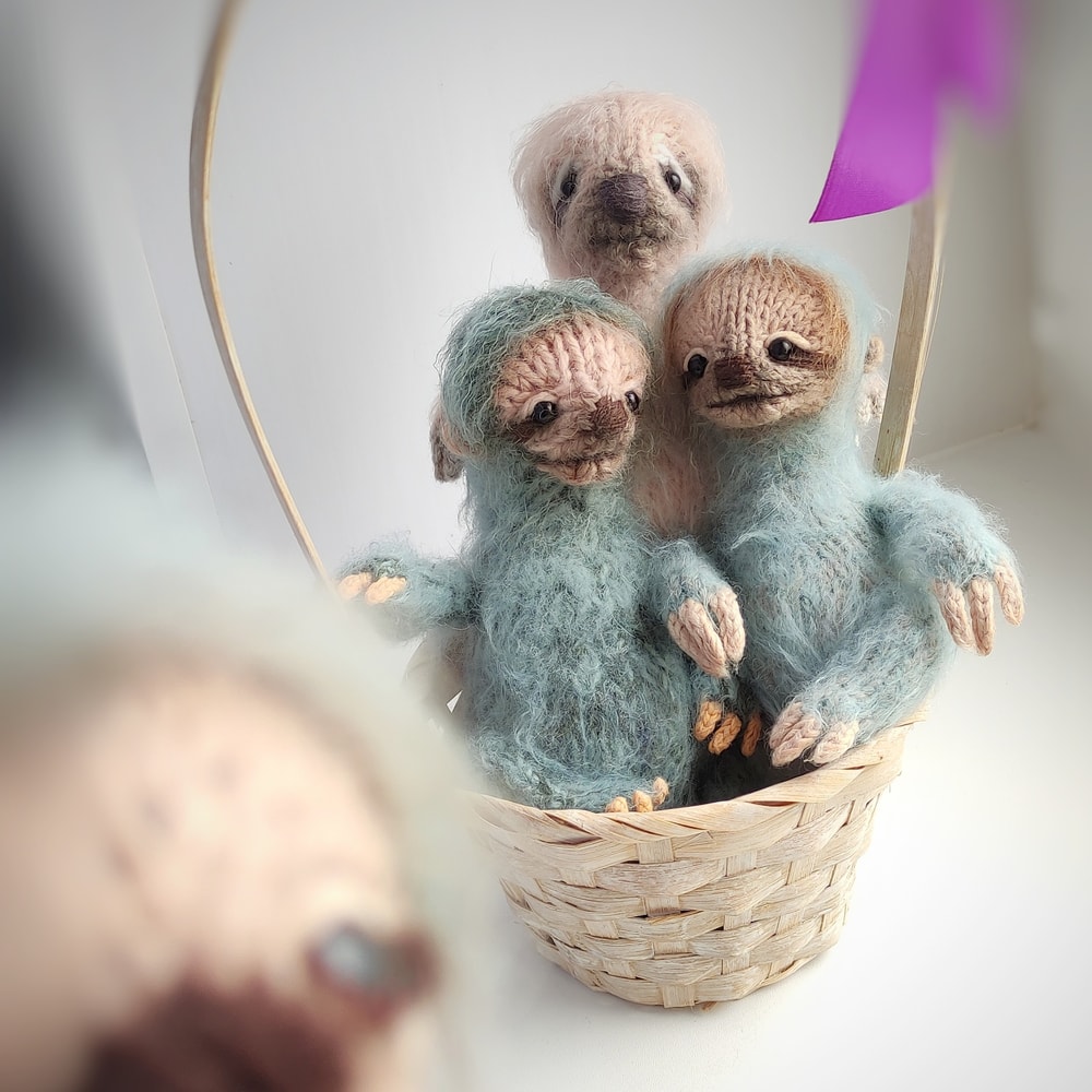Sloth toy knitting pattern, knitted exotic animal, amigurumi, interior decor DIY, knitting tutorial, animal toy pattern 5.jpeg