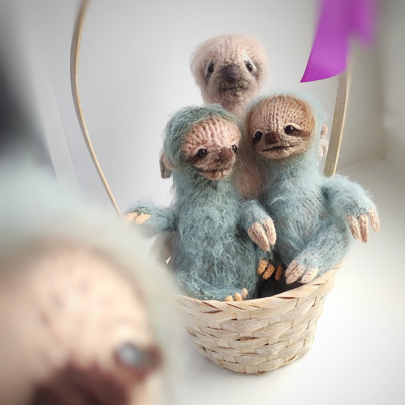 Sloth toy knitting pattern, knitted exotic animal, amigurumi, interior decor DIY, knitting tutorial, animal toy pattern 5.jpeg