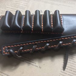 Leather pattern  Buttstock Cartridge Holder