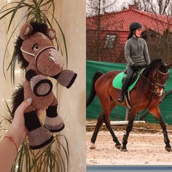 crochet horse toy,a toy for farm animals,crocheted animal,stuffed gray horse,horse girls gifts,stuffed pony toy