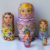 multicolor floral russian dolls matryoshka 5 piecs