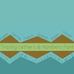Tracing Handwriting Letters and Numbers Tracing Font