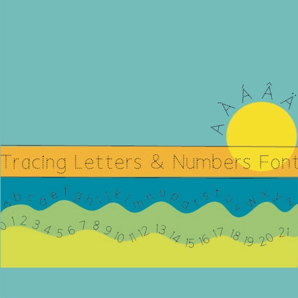 Tracing Handwriting Letters and Numbers Tracing Font | Inspire Uplift