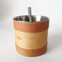 Mug for birch bark wooden mug