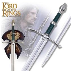 lord of the rings king aragorn strider sword, lotr ranger sword, medieval sword.