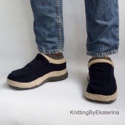 Wool Socks Hand Knit Slippers, House Slipper Socks Men, Winter Socks Hand Knit  Socks, Personalized Socks, Anniversary