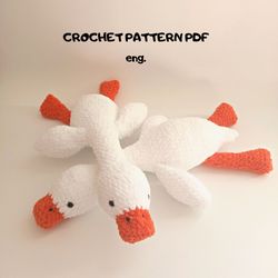 Crochet toy pattern of Goose, amigurumi toy PDF pattern in English