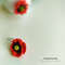 Poppy earrings crochet pattern, women's jewelry, crochet decoration, cute red poppy, floral earrings, amigurumi ebook 3.jpg