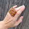 hand, big ring, square ring, wooden ring 2