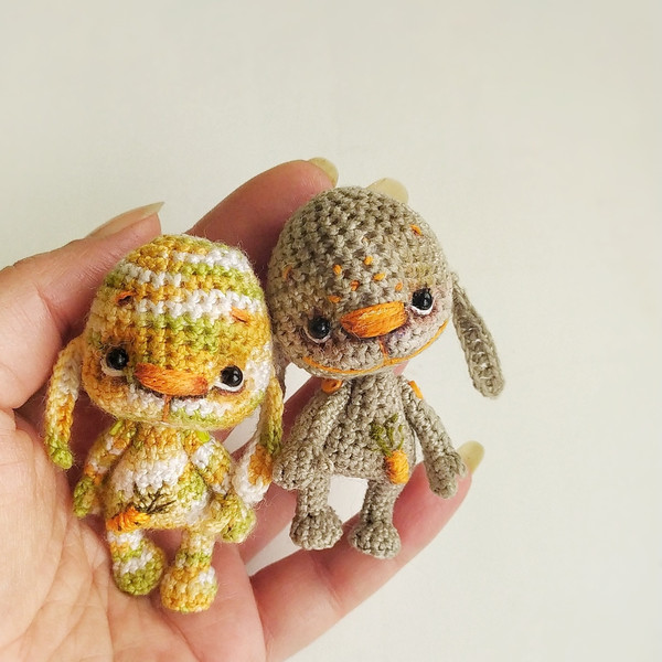 Bunny crochet pattern, cute crochet toy, amigurumi bunny, hare pattern, rabbit crochet pattern, crochet brooch ebook 4.jpg