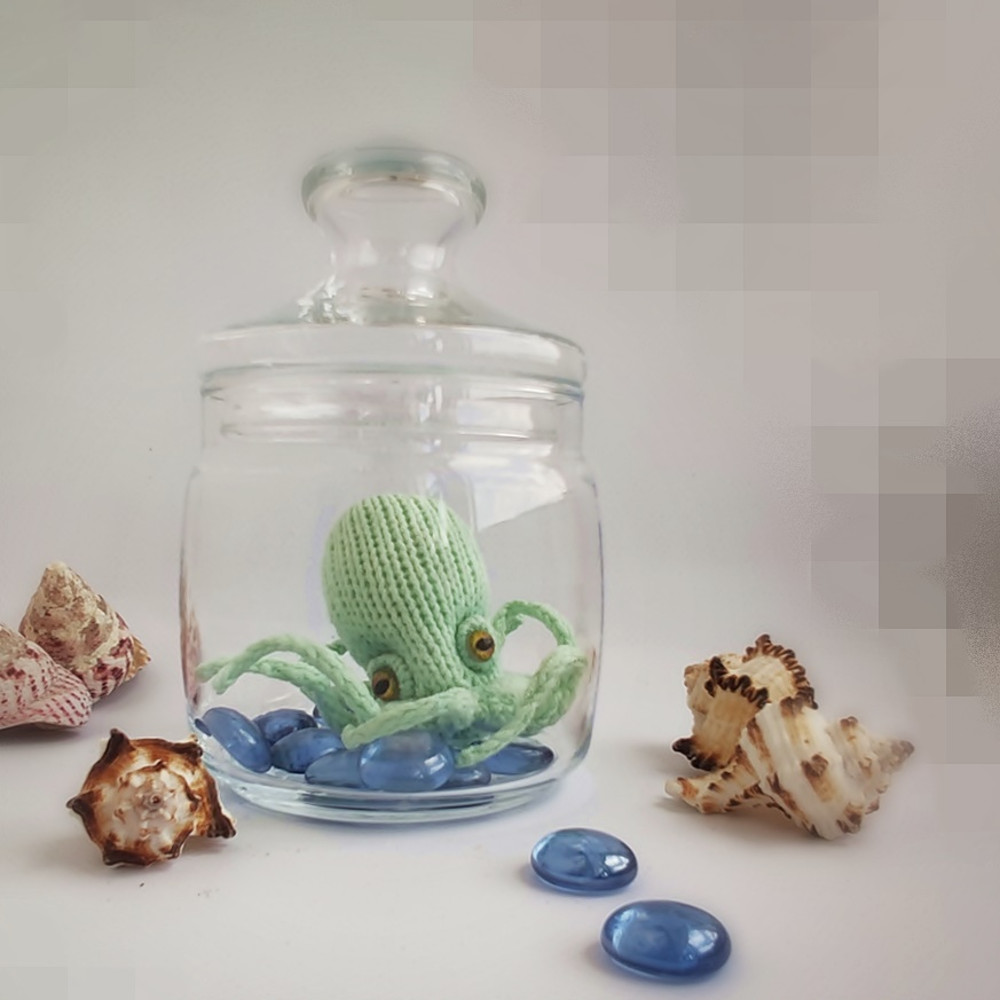 Octopus toy knitting pattern, cute knitted toy, seaside animal, octopus tutorial, stuffed animal pattern, handmade toy 5.jpg