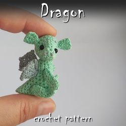 Baby dragon crochet pattern, amigurumi, cute crochet toy, toy for doll, crochet accessories, crochet dragon, tutorial