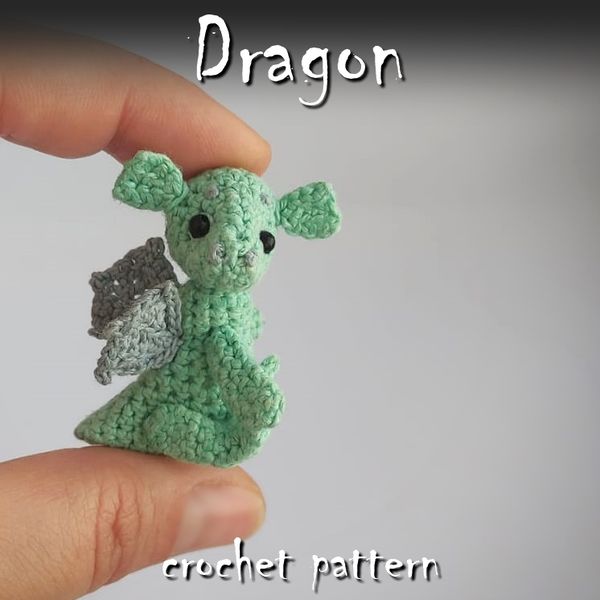 Baby dragon crochet pattern, amigurumi, cute crochet toy, toy for doll, crochet accessories, crochet dragon, tutorial 1.jpeg