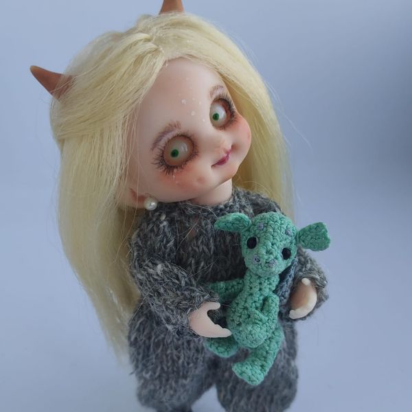 Baby dragon crochet pattern, amigurumi, cute crochet toy, toy for doll, crochet accessories, crochet dragon, tutorial 4.jpeg
